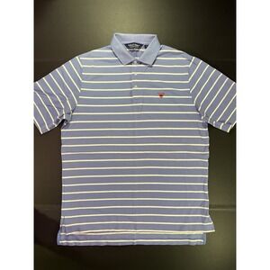 Ralph Lauren Polo Golf Shirt Men's Large Striped Embroidered Club Logo